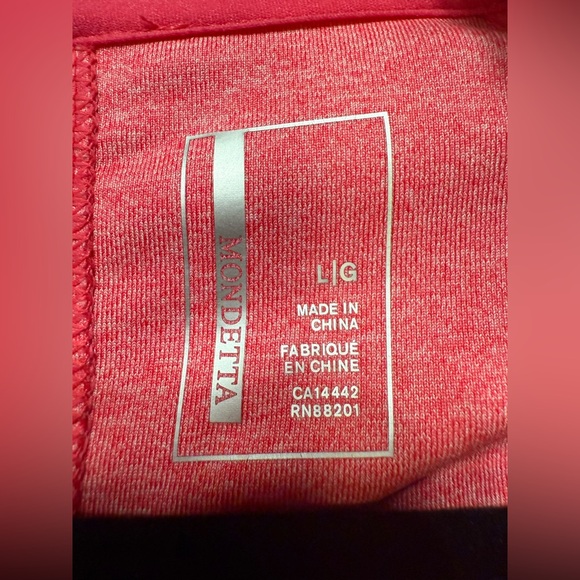 Mondetta Pink Athletic Zip Up Jacket - Women's Large Lightweight Activewear - Picture 6 of 7